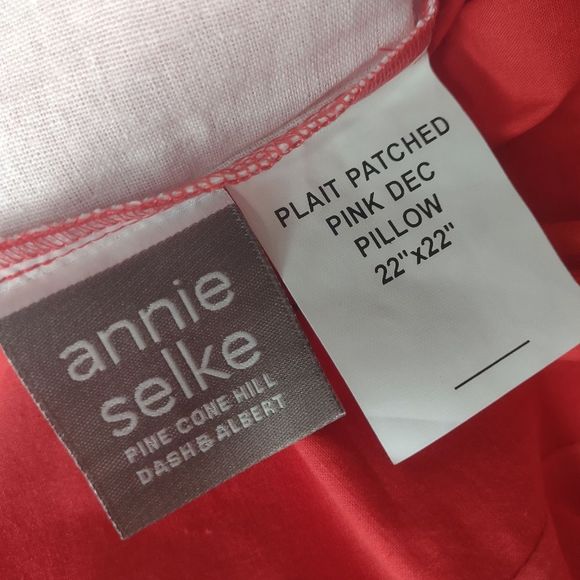 Annie Selke Pillow Cover Case Pinecone Hill Plait Patched  Decorative Sq… - Picture 5 of 9